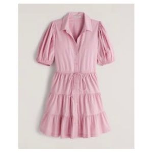 Baby Pink Mini Collared Dress